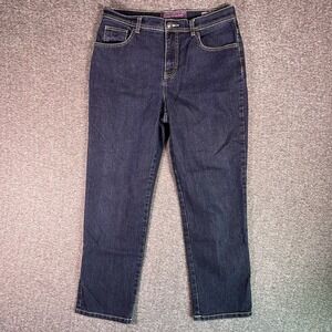 Gloria‎ Vanderbilt Amanda Jeans Womens Sz 10 Blue Dark Wash Grunge Fit-31.5x27.5